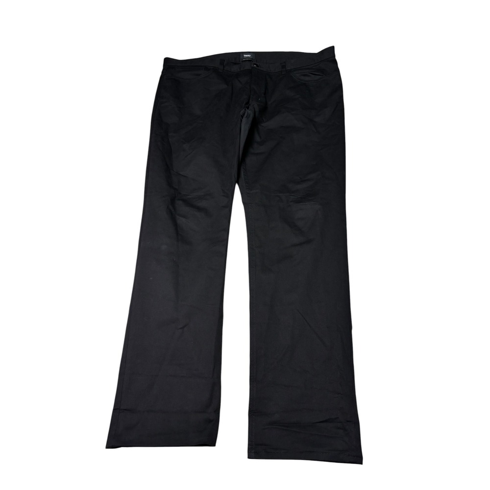 NWT Theory Haydin Straight Slim Fit Pants Black Mens 40X33 H0274228